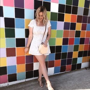 White lace romper